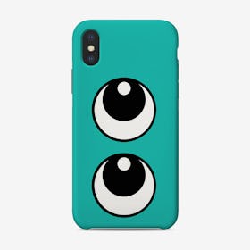 Making Eyes Turquoise Phone Case