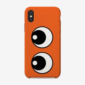 Making Eyes Up Orange Phone Case