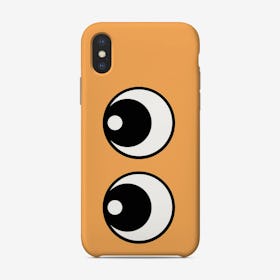 Making Eyes Up Light Orange Phone Case