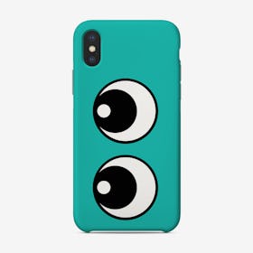 Eyes Up Turquoise Phone Case