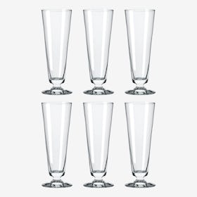 Classic Pilsner Glasses - Crystal - Set of 6