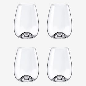 Stemless Wine Glasses - Crystal - Set of 4