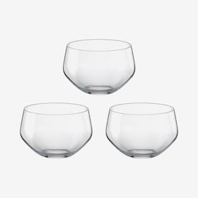 Aperos London - Serving Bowls - Crystal - Set of 3