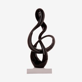 Abstract Fire Sculpture - Black