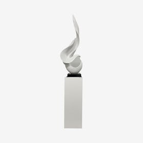 Flame Sculpture - White