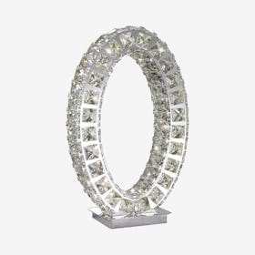 Oval Crystal Extravaganza Table Lamp