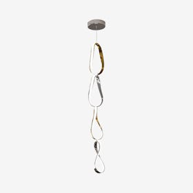 Prague Vertical Chandelier - Gold / Chrome