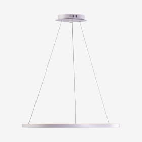 Simplicity LED 1-Hoop Chandelier - Matte White