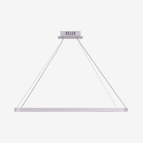 Simplicity LED 1-Tier Square Chandelier - Matte White