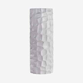 Textured Vase - White