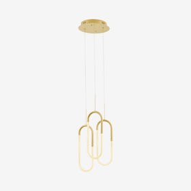 Three Clips LED Chandelier - Gold