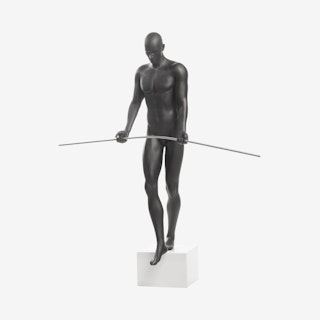 Balance Man Sculpture - Black