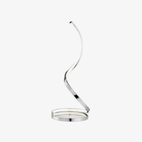 Spiral LED Table Lamp - Chrome