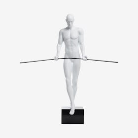 Balance Man Sculpture - White