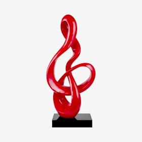 Abstract Fire Sculpture - Red