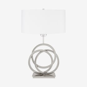 1-Light Circle Table Lamp - Chrome