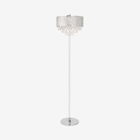 Floor Lamp - Chrome - Crystal