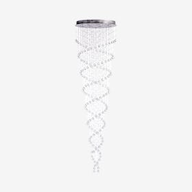 12-Light Double Helix Chandelier - Crystal