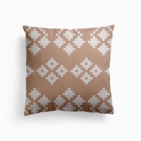 Geometric Pattern Sand Canvas Cushion