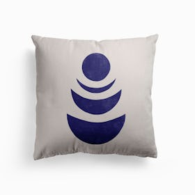 Mood Of The Moon Navy Canvas Cushion