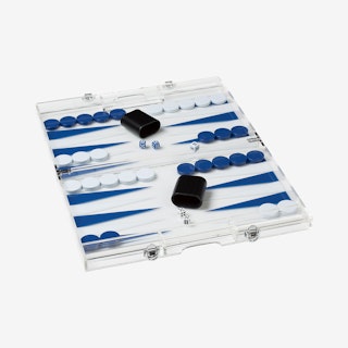 Backgammon Set - Dark Blue / White