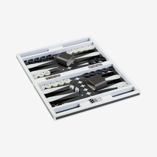 Backgammon Set - Grey / White - Lacquer