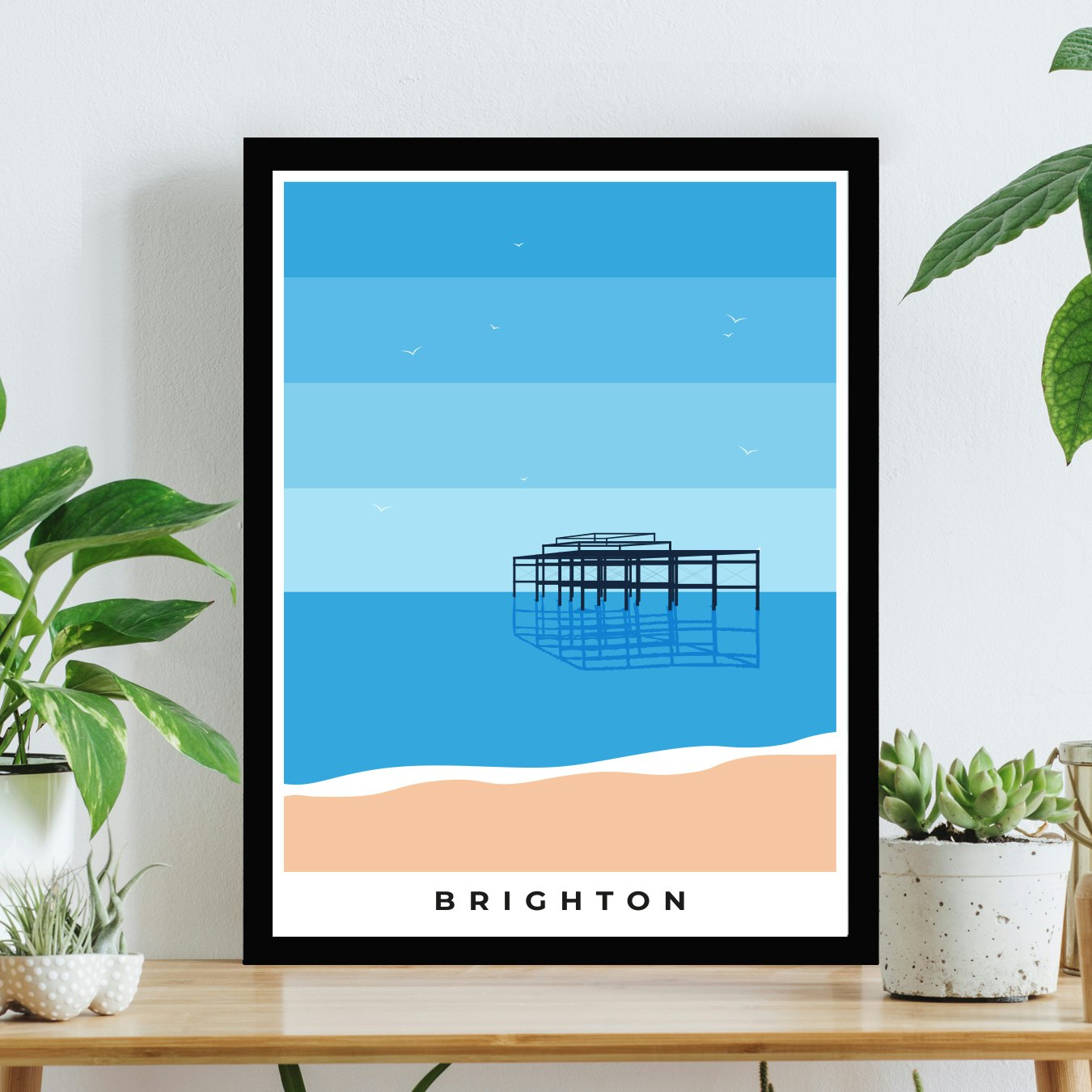 Brighton Blue Canvas Print by The Good Eggs - Fy