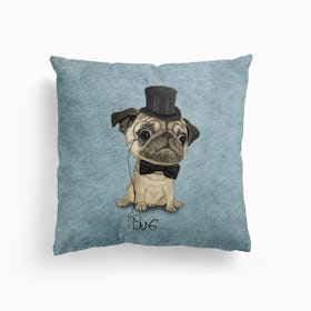 Gentle Pug Canvas Cushion