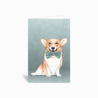 Corgi Dog Greetings Card