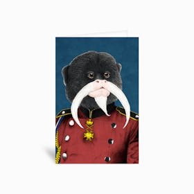 Emperor Tamarin Greetings Card
