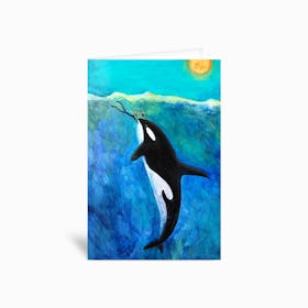 Orca Love Greetings Card