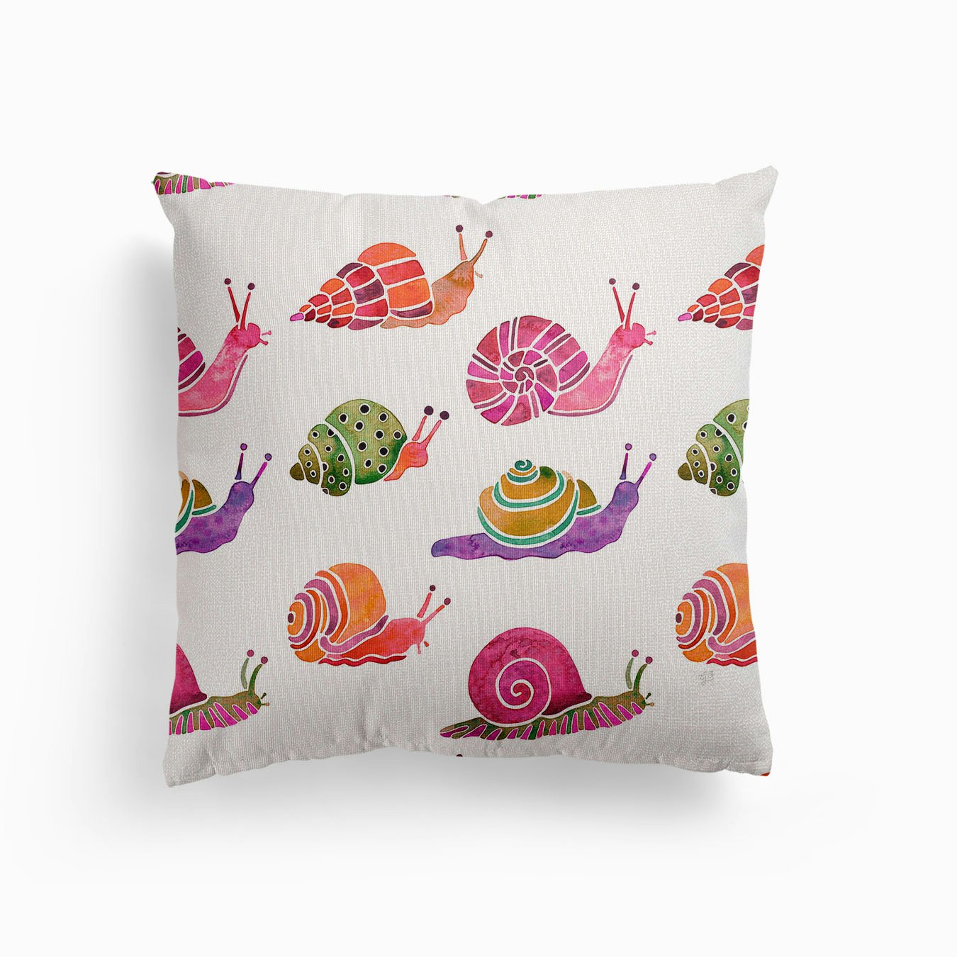 Snails Canvas Kissen