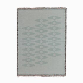 Abstract Eyes In Opal Pastel Tones Woven Throw