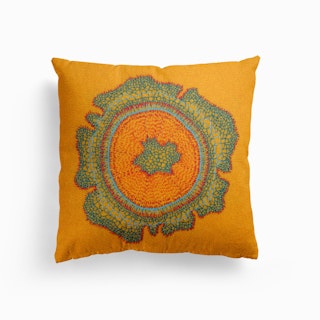 Taxus Growing Orange Canvas Cushion