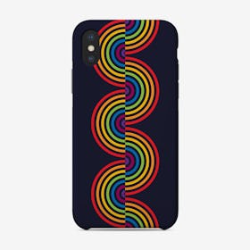 Groovy Waves Neon Rainbow Phone Case