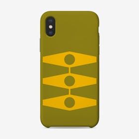 Minimal Eyes In Warm Yellow And Light Olive Phone Case