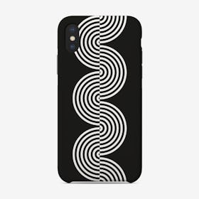 Groovy Waves In Black And White Phone Case