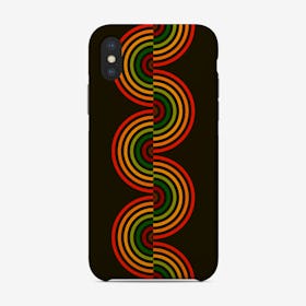 Groovy Waves Red Green Color Scheme Phone Case