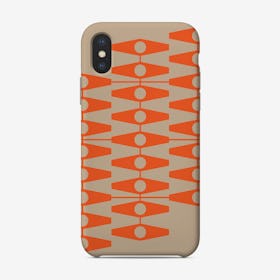 Abstract Eyes In Orange And Tan Phone Case