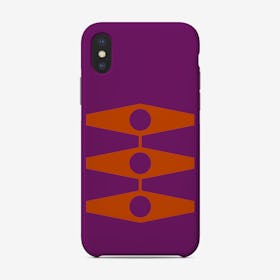 Minimal Eyes In Purple And Burnt Orange Phone Case