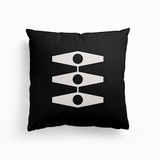 Minimal Eyes In Black And White Canvas Cushion