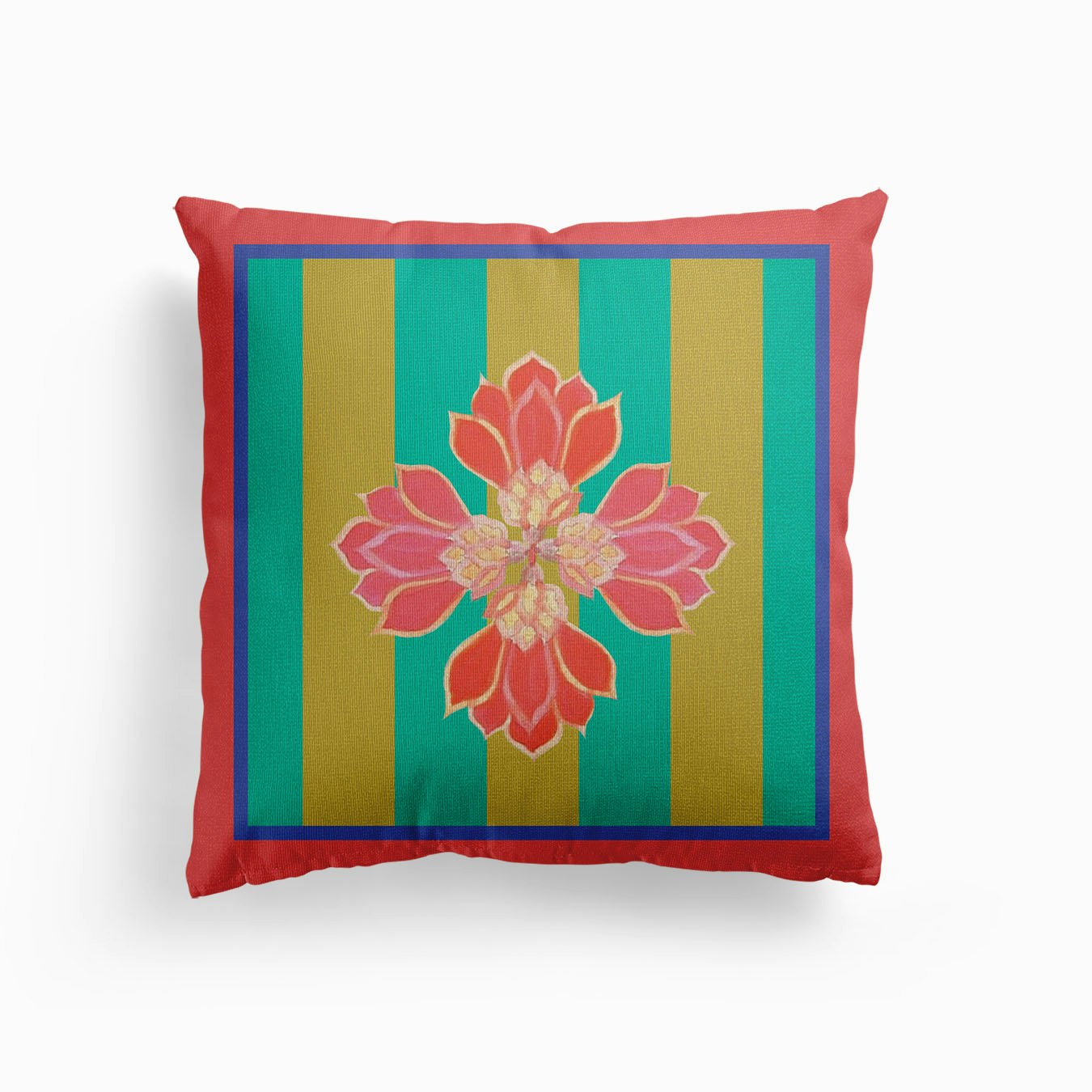 Flora Super Color Canvas Cushion by Haydee