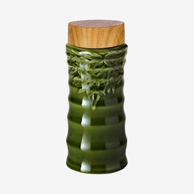 Bamboo Joint Tea Travel Mug - Olive Green - Ceramic