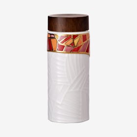 Golden Boughs Tea Tumbler - Red / Orange - Ceramic