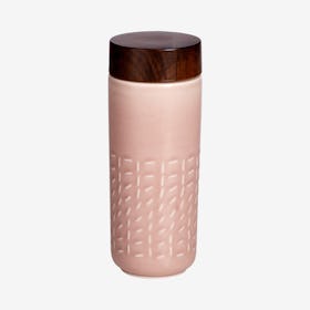 Footprint Travel Mug - Rose Pink - Ceramic