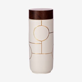 The Dream Tumbler - White / Gold - Ceramic