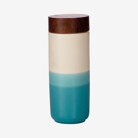 The Beauty of Dawn Tumbler - Turquoise Ombre - Ceramic