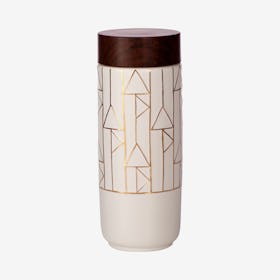 The Alchemical Vertical Signs Tumbler - White / Gold