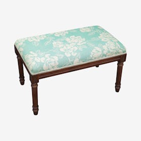 Louis XVI Bench - Aqua - Linen - Magnolia