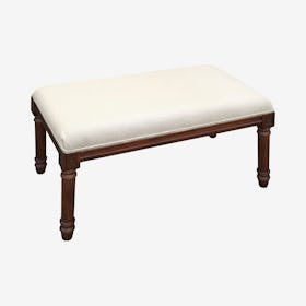 Louis XVI Bench - Linen - Linen - Solid